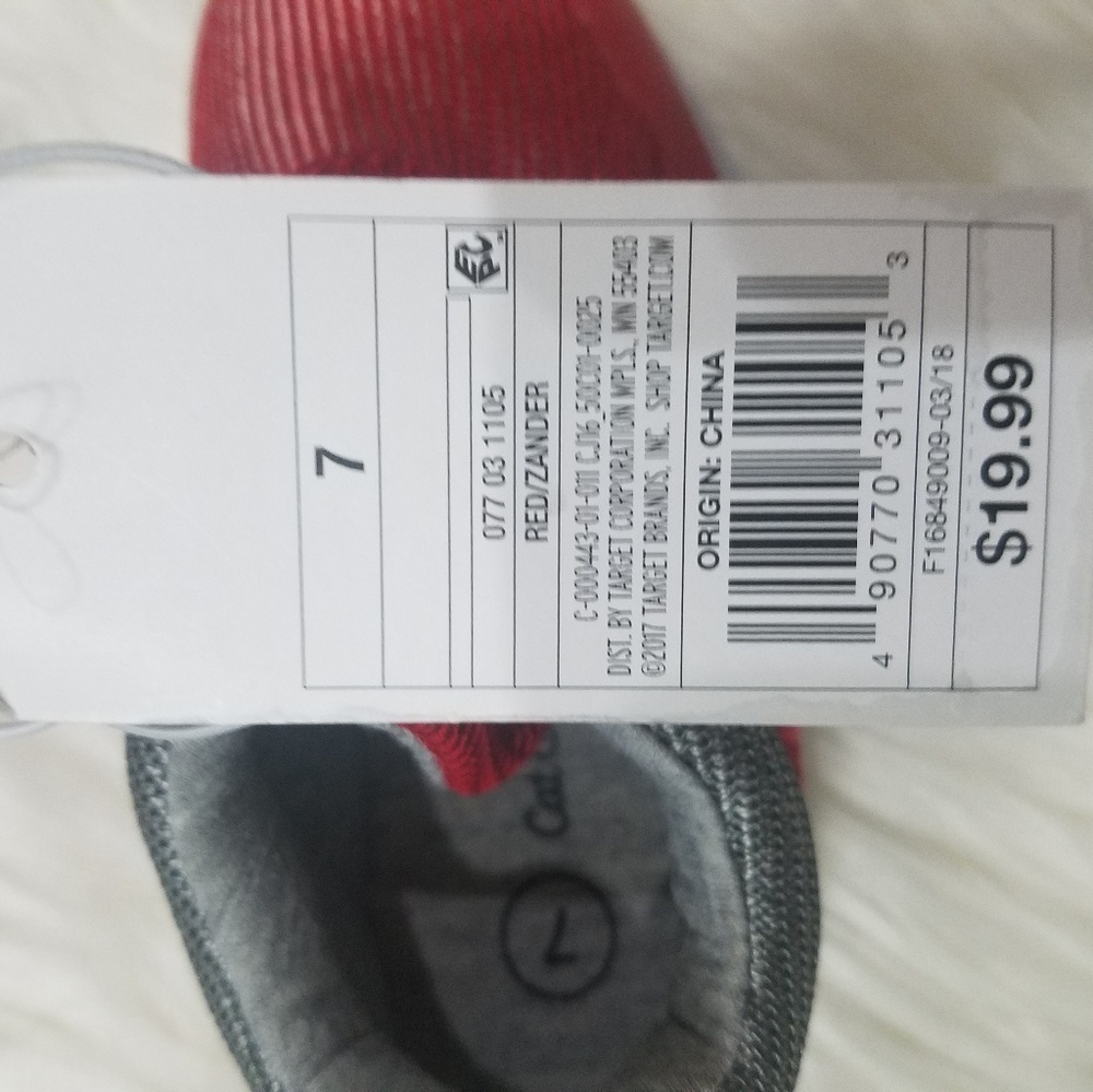Baby Boys Red Athletic Sneakers - Picture 3 of 3